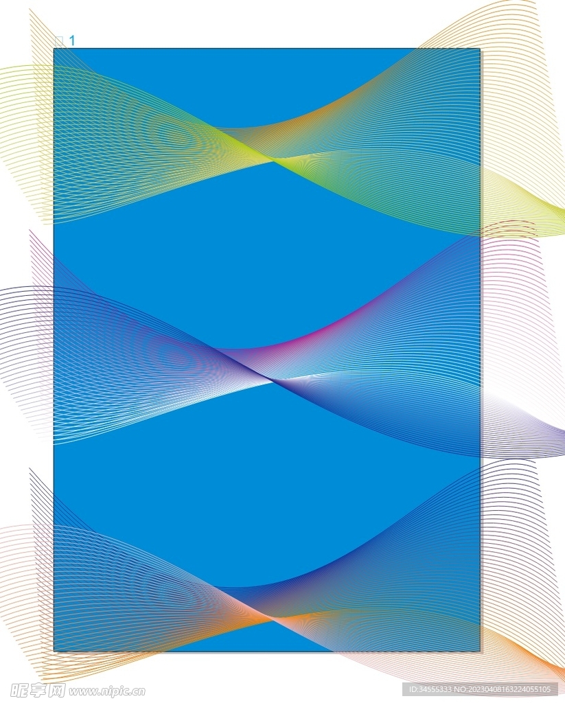 蓝色底海报线条素材