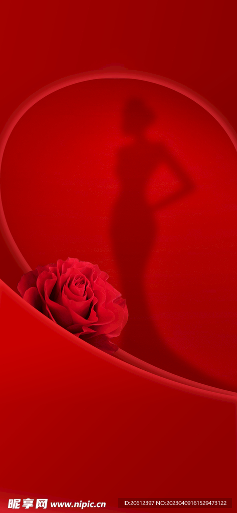 红色背景 女神节