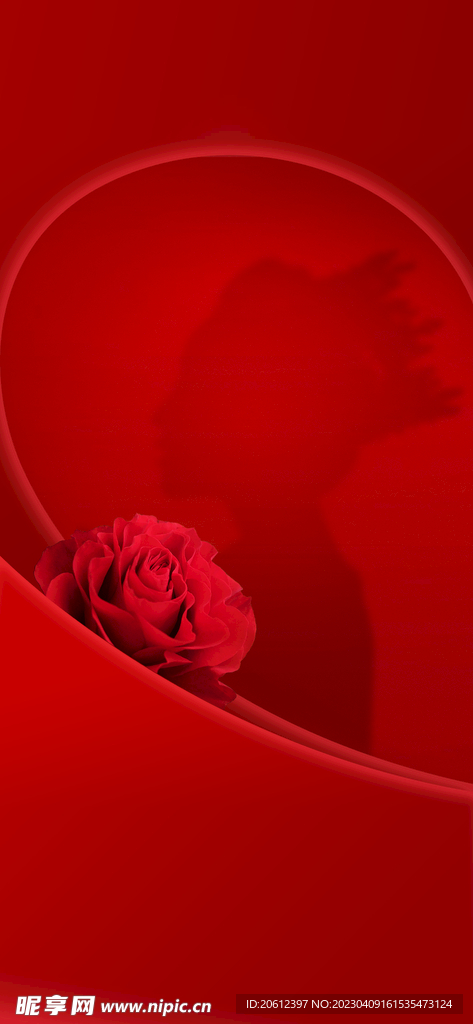 红色背景 女神节
