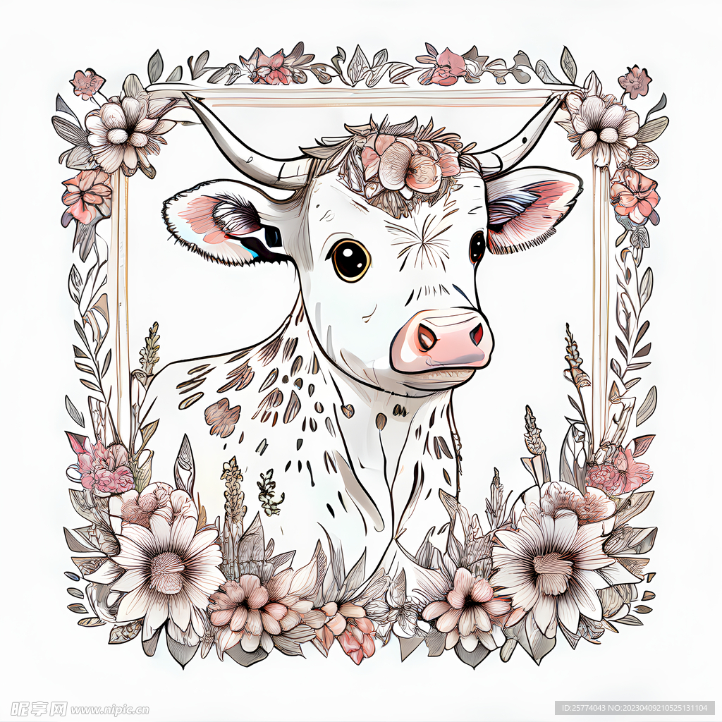 小牛插画