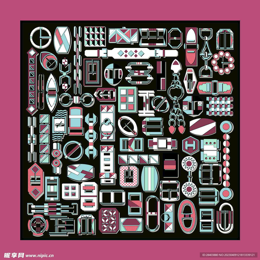 大牌 方巾 数码印花