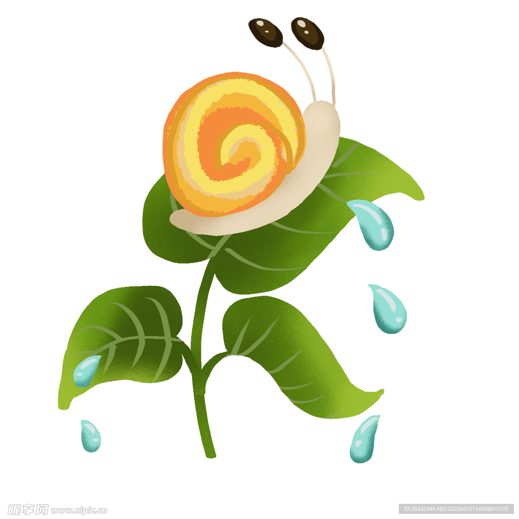 蜗牛与叶子