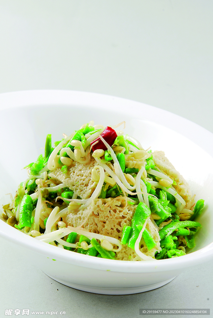 有机豆芽拌豆筋