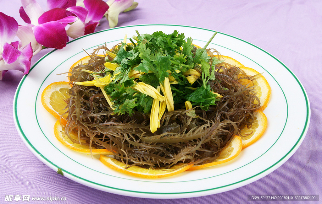 香菜菊花拌海草