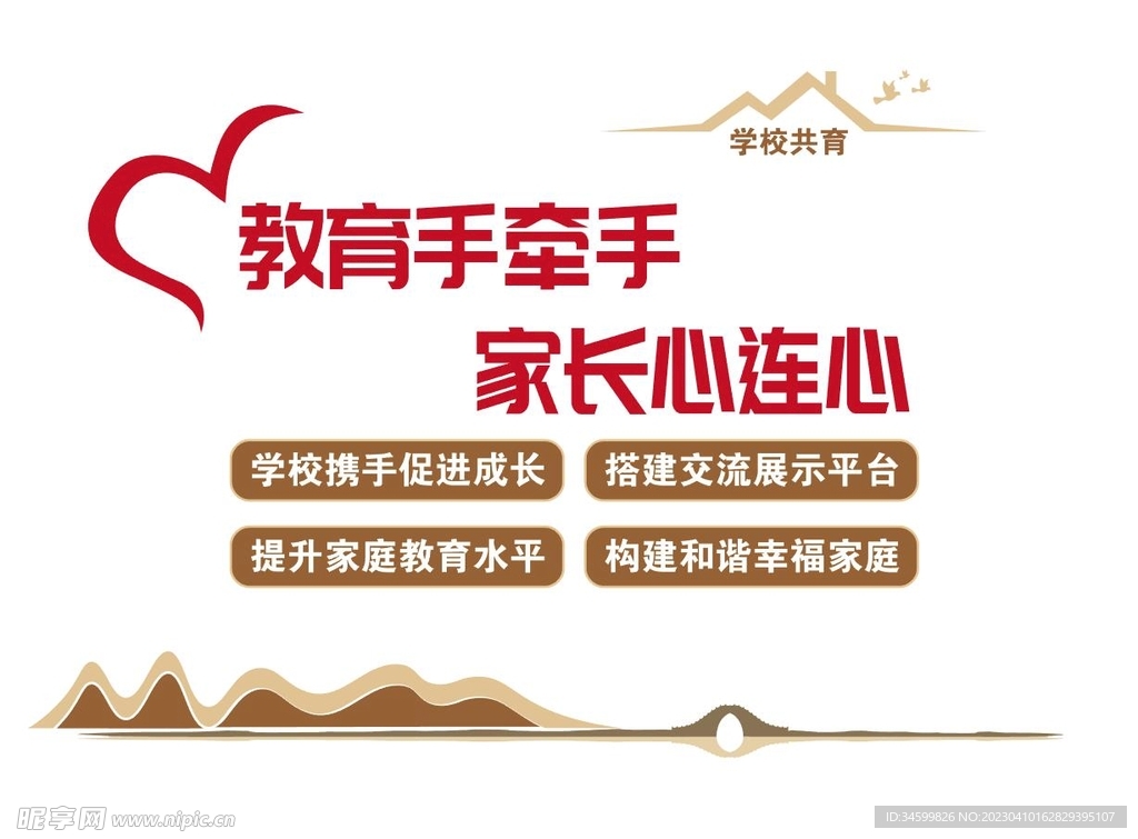 学校共育文化墙