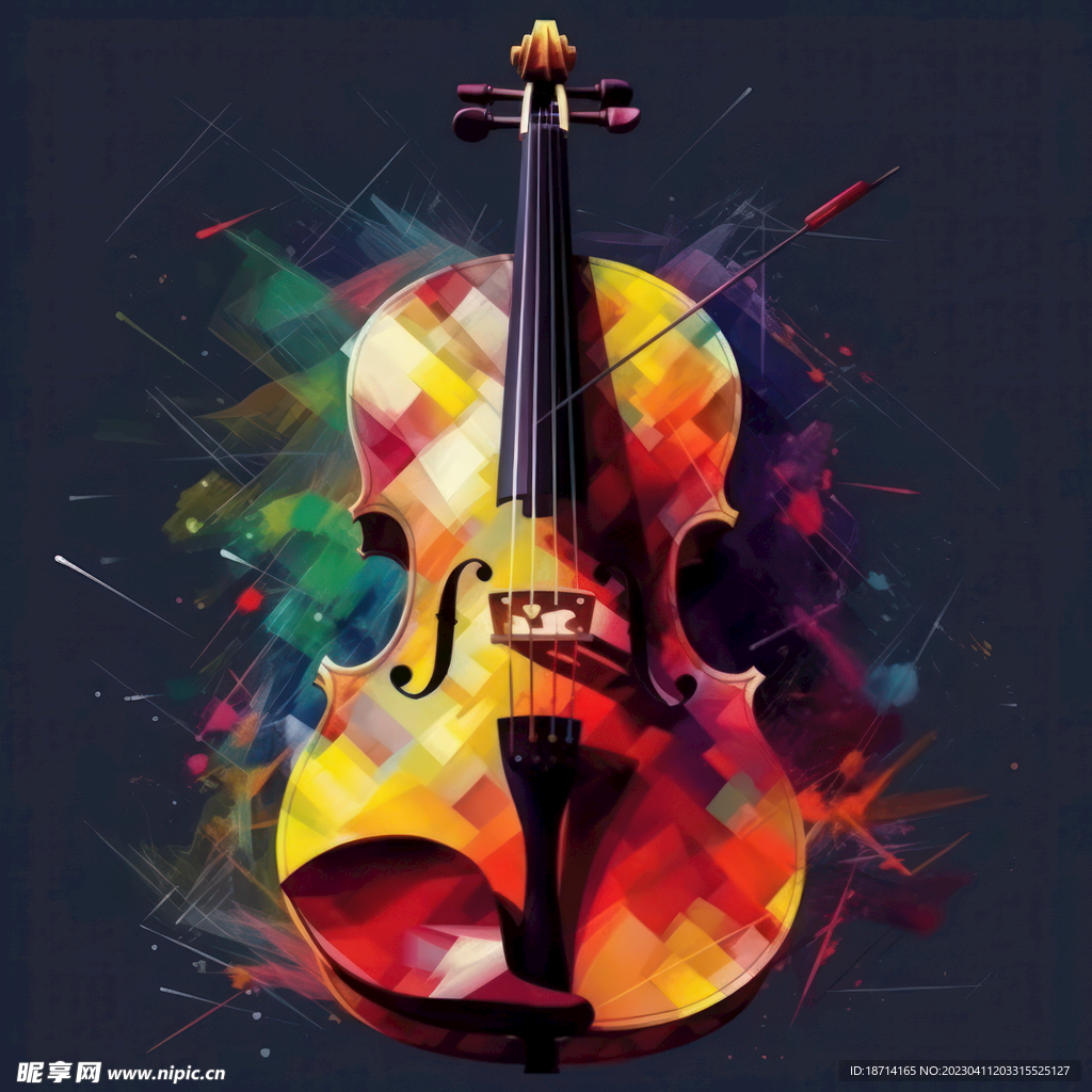油画大提琴