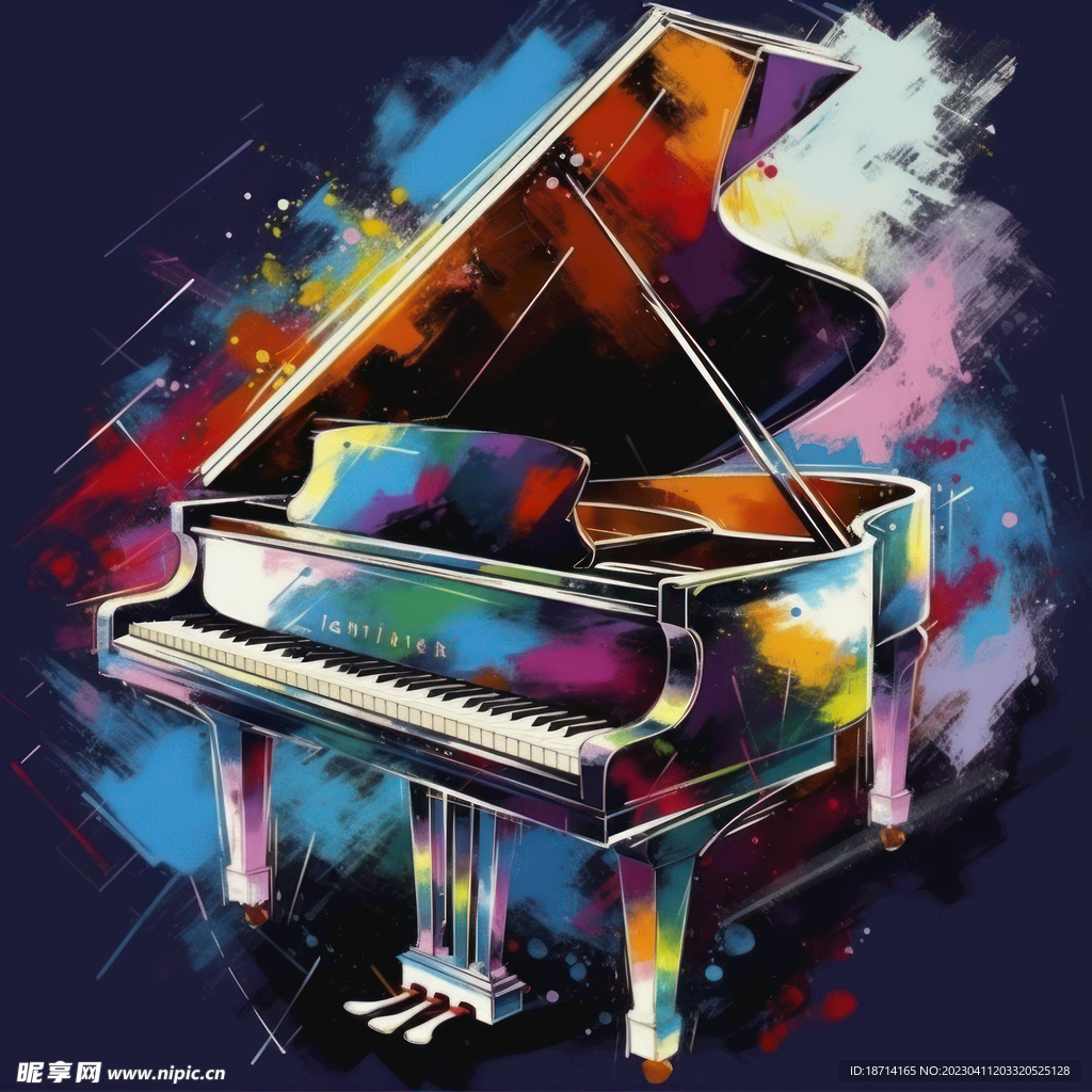 油画钢琴