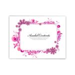 粉色鲜花卡片 花店贴纸