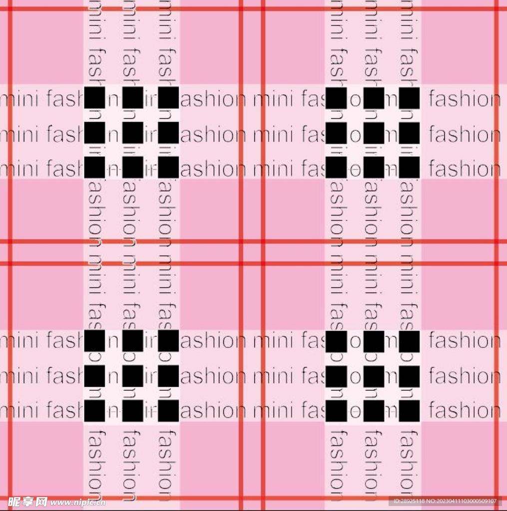 粉格子字母