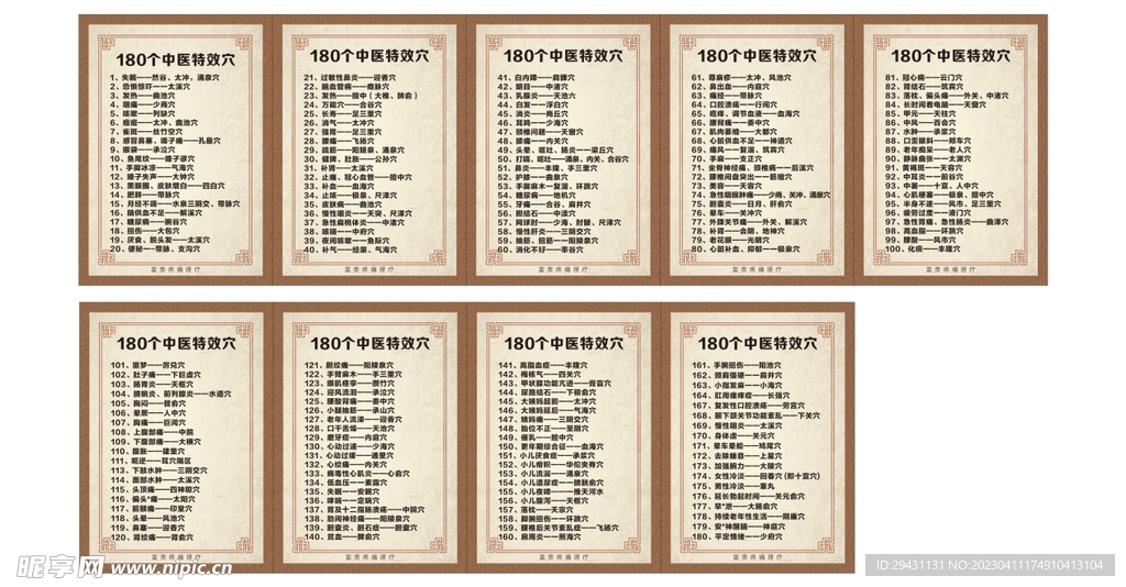 180个中医特效穴