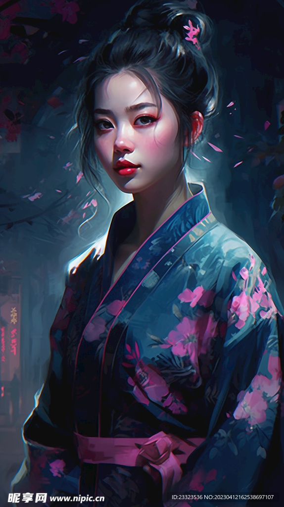 少女插画手机壁纸