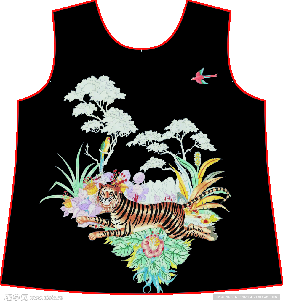 定位花  大牌老虎