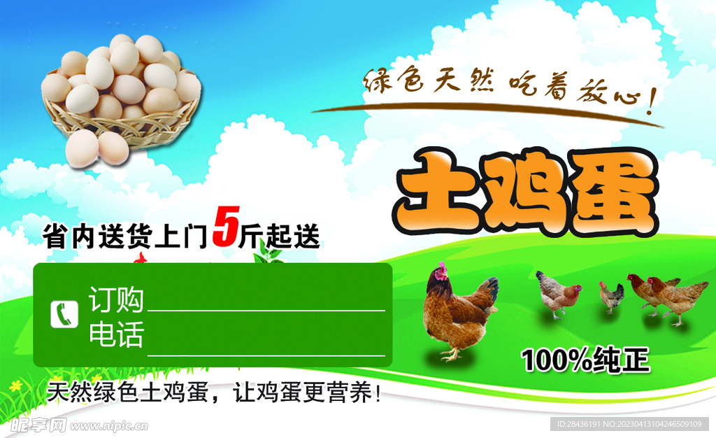 土鸡蛋名片