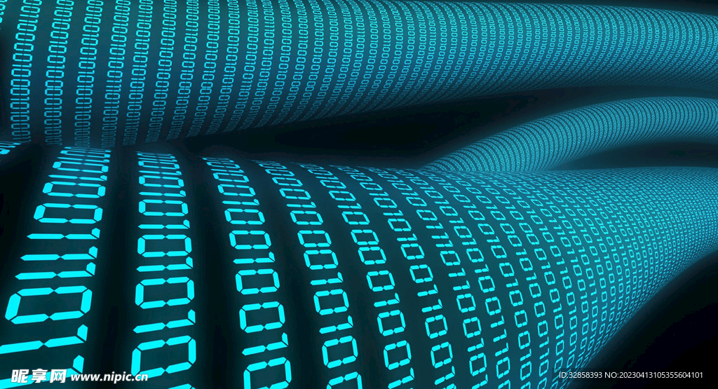 蓝色AI科技背景