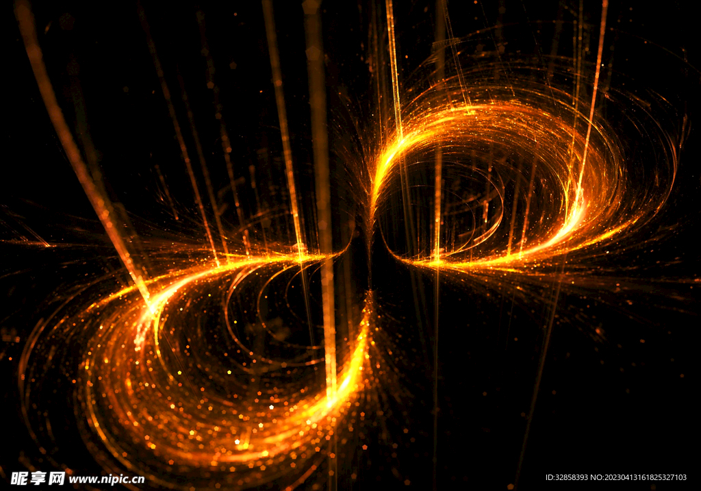 黄色光线圆形背景