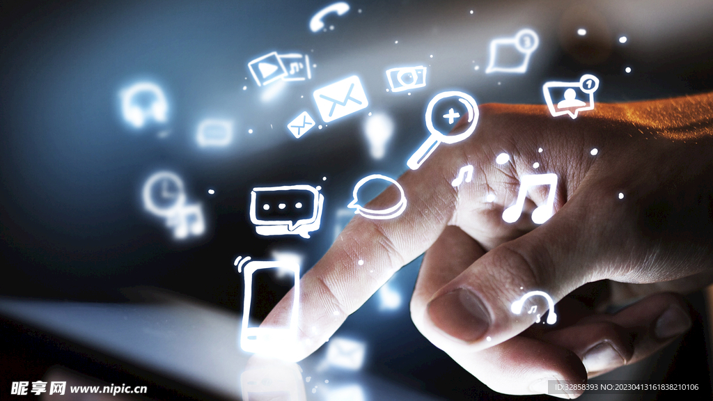 蓝色AI科技背景