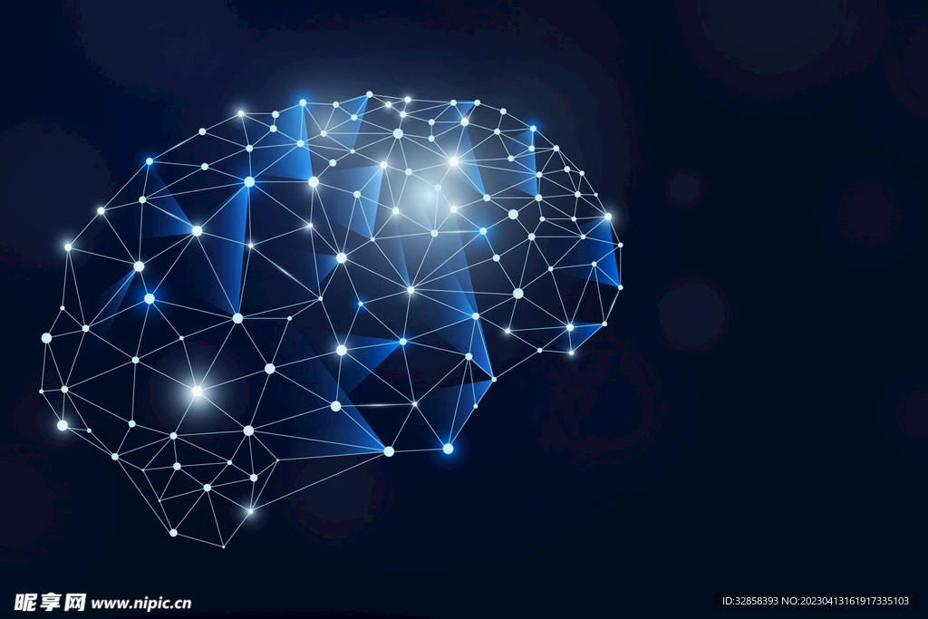 蓝色AI科技背景