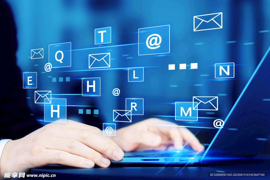 蓝色AI科技背景