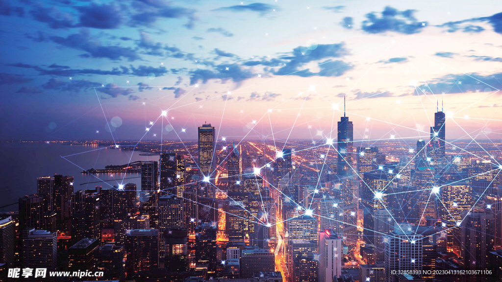 城市AI科技背景