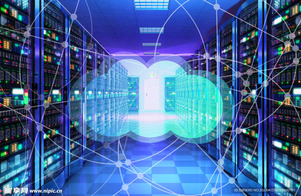 蓝色AI科技背景