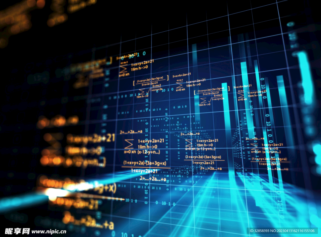 蓝色AI科技背景