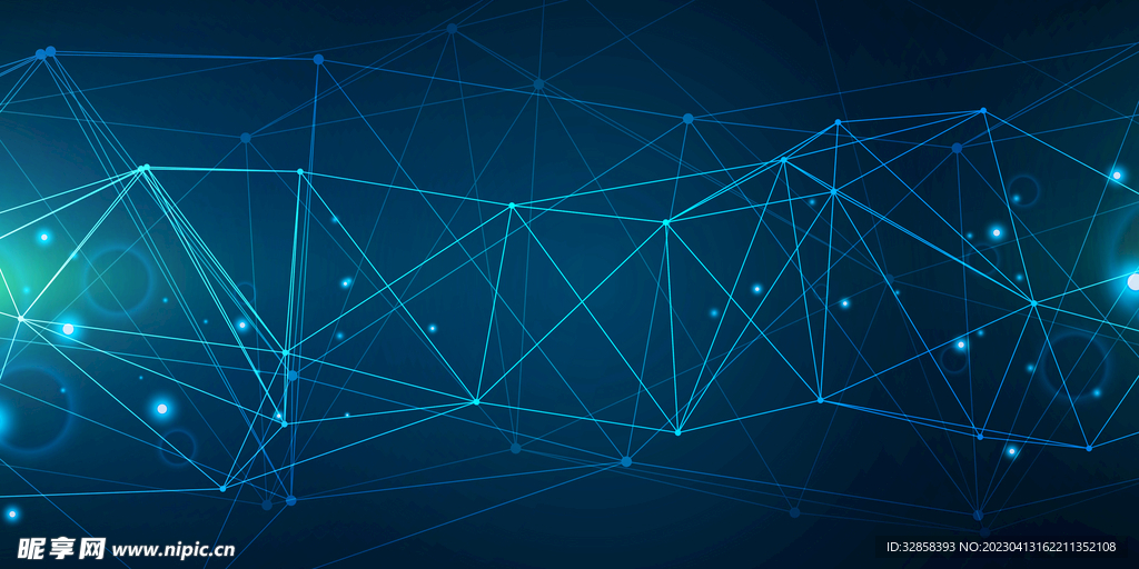 蓝色AI科技线条背景