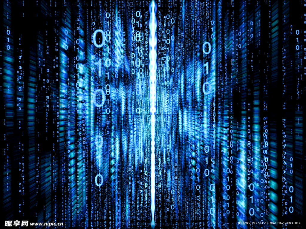 蓝色AI科技背景