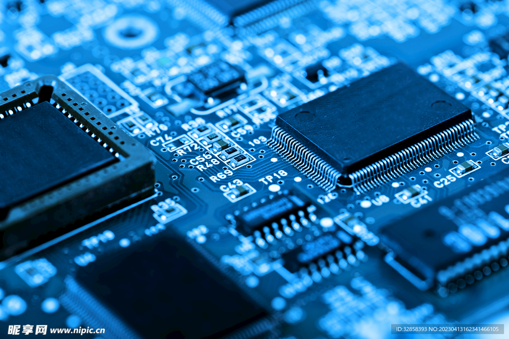 蓝色AI科技背景