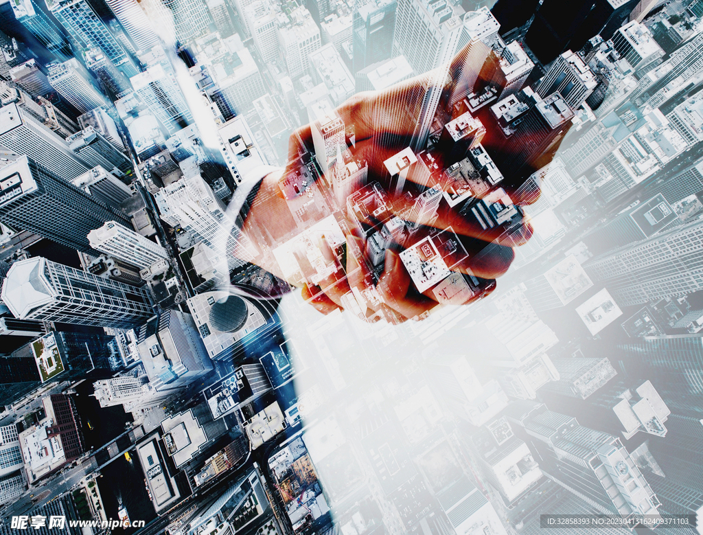 城市AI科技背景