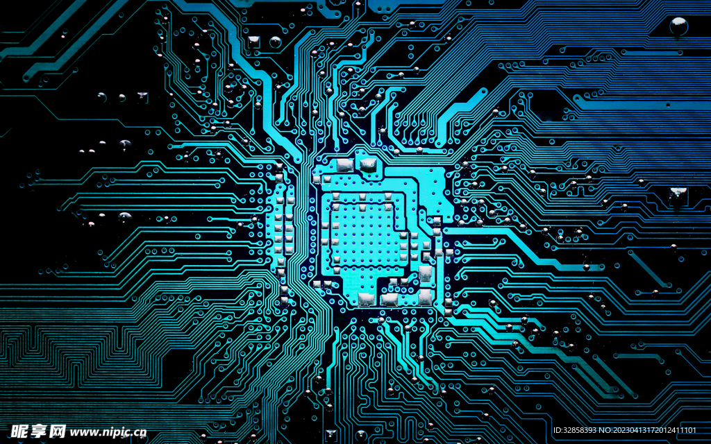 蓝色AI科技线条背景