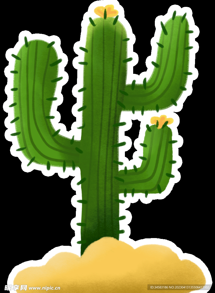 卡通手绘仙人掌素材