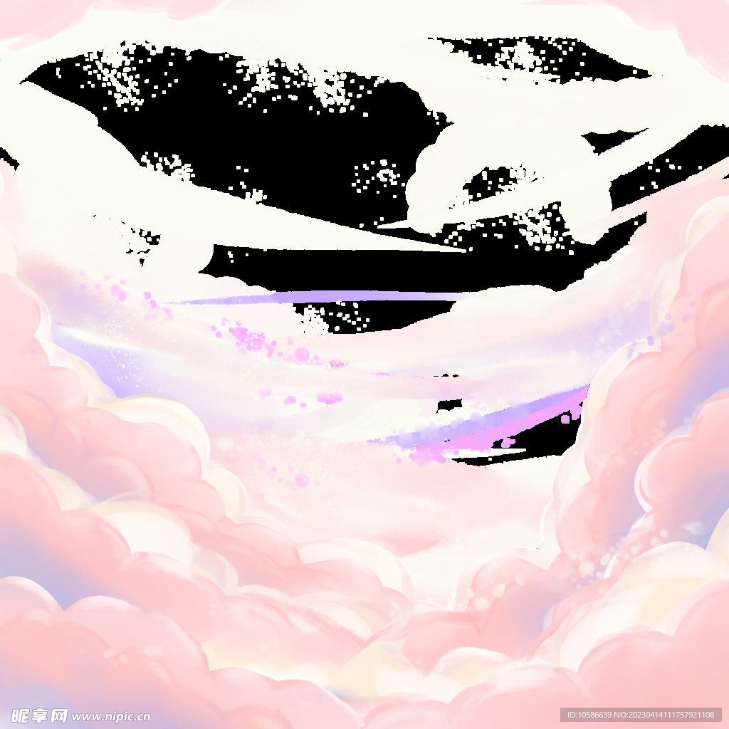 唯美梦幻云粉色天空