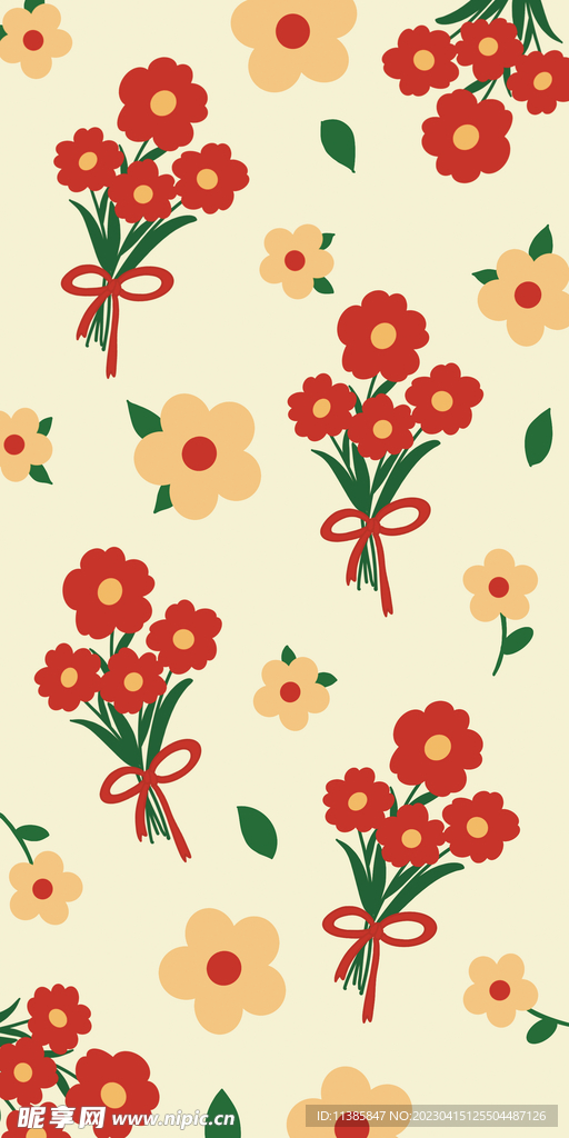 红色小碎花手机壳图