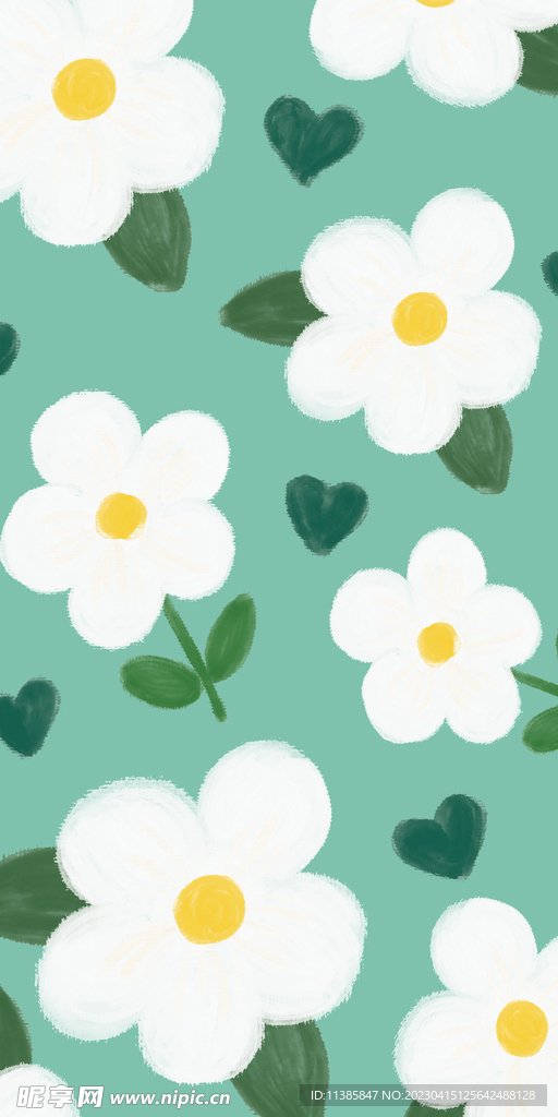 小白色花手机壳图