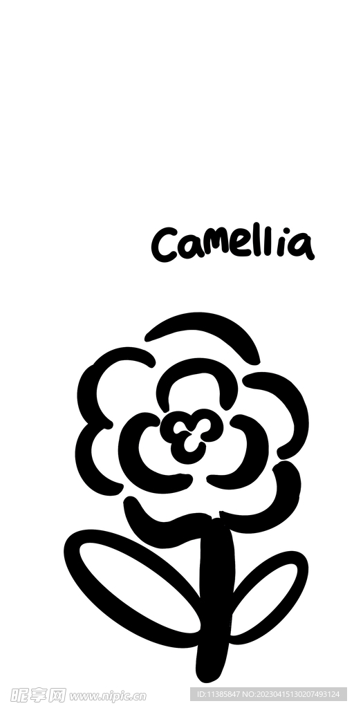 黑色花手机壳图案