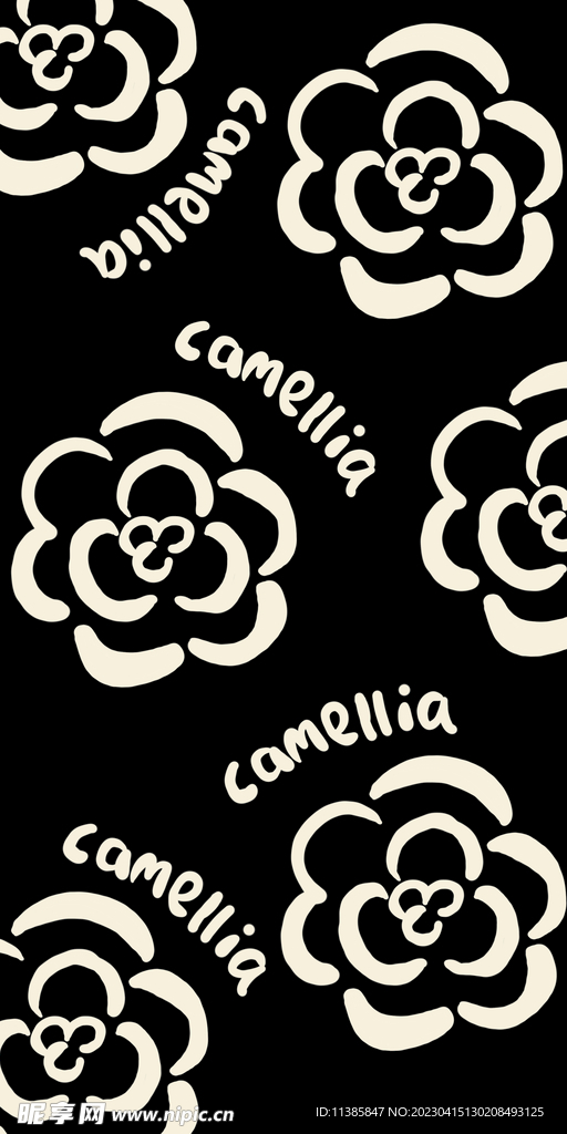 白色花手机壳图案