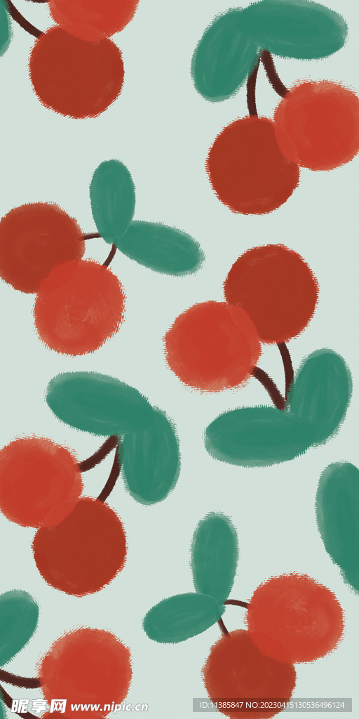 樱桃手机壳图案