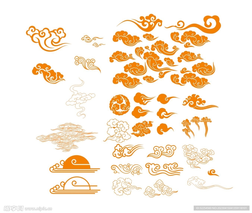 花纹中式祥云图案