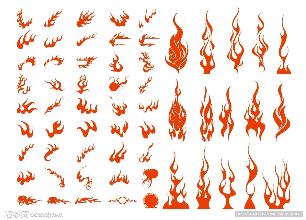 图案火焰形状花纹