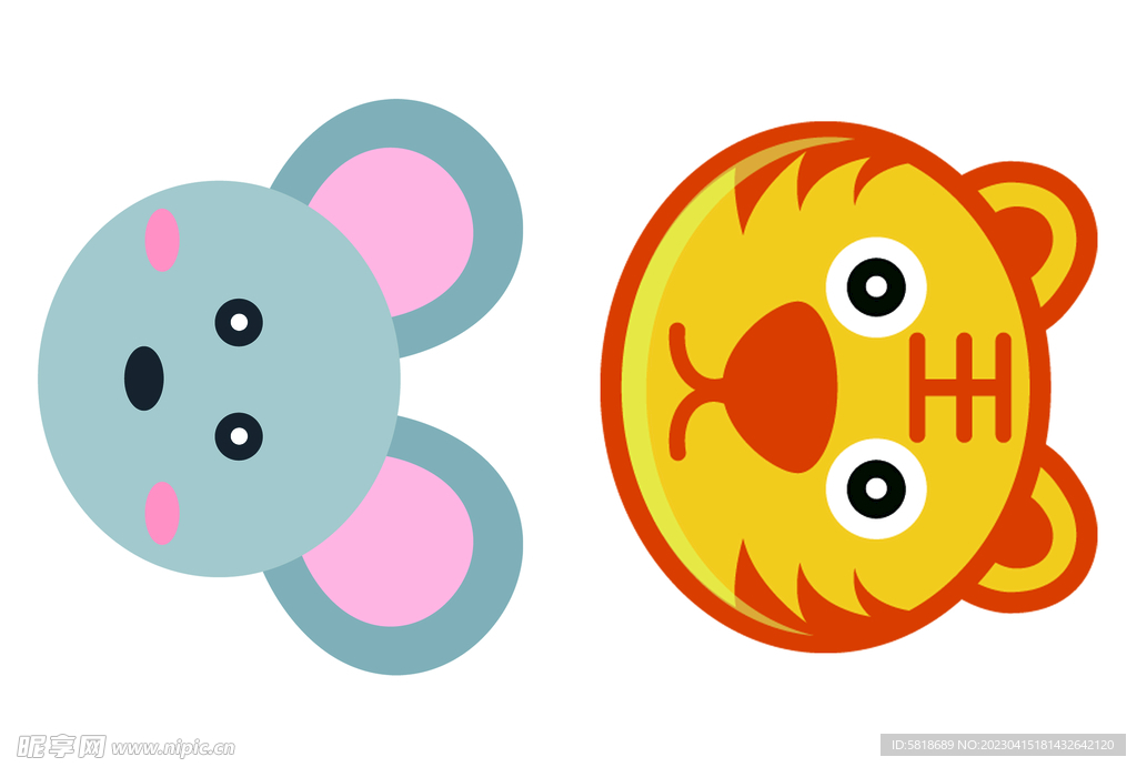 卡通动物头像