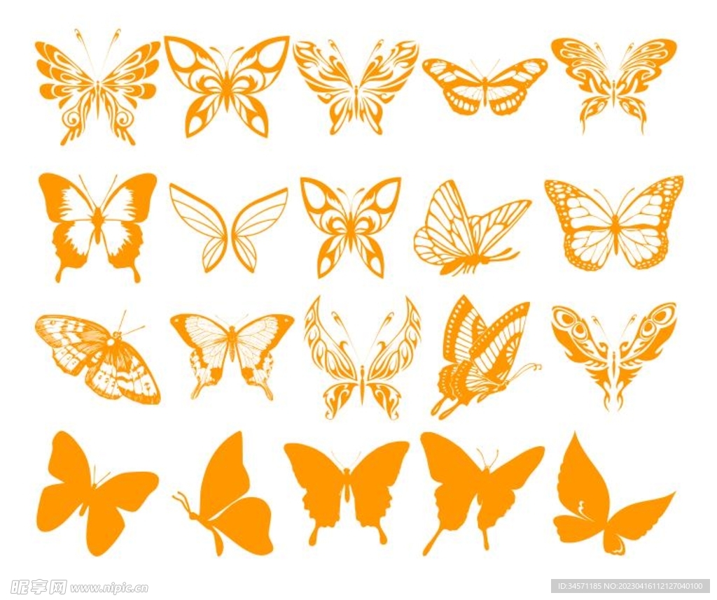 CDR矢量蝴蝶精选