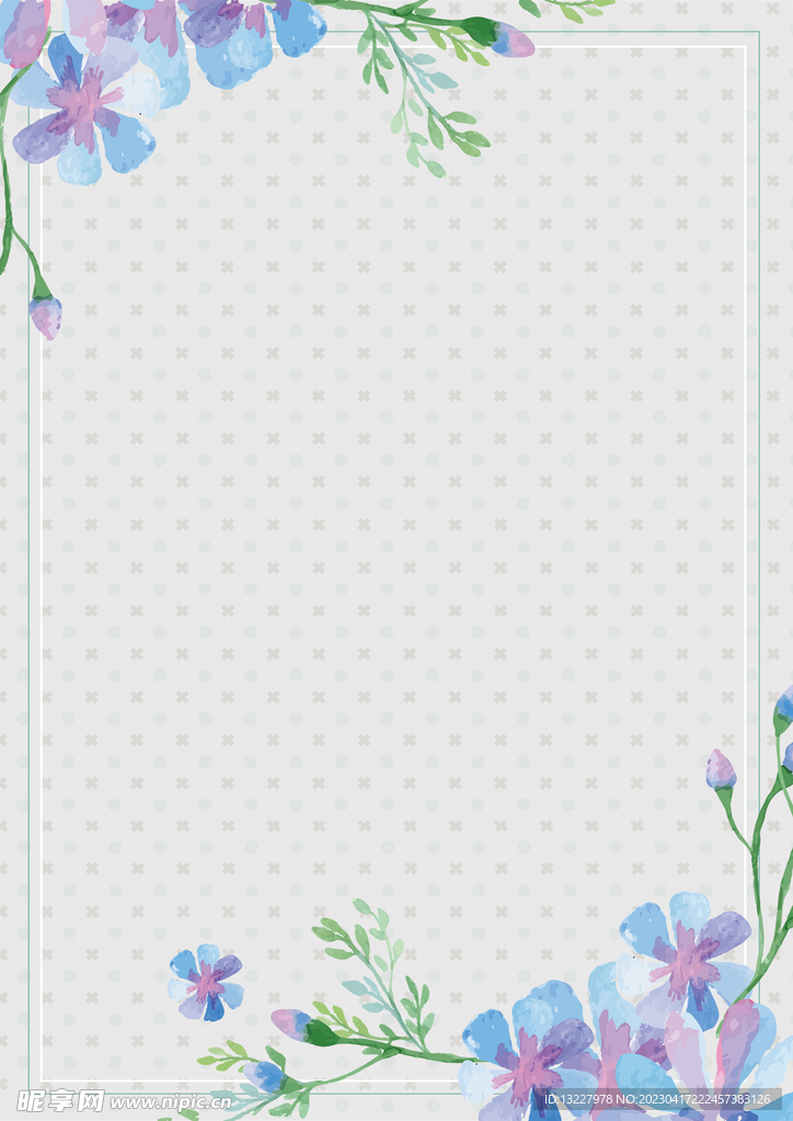 简约小清新植物背景模板