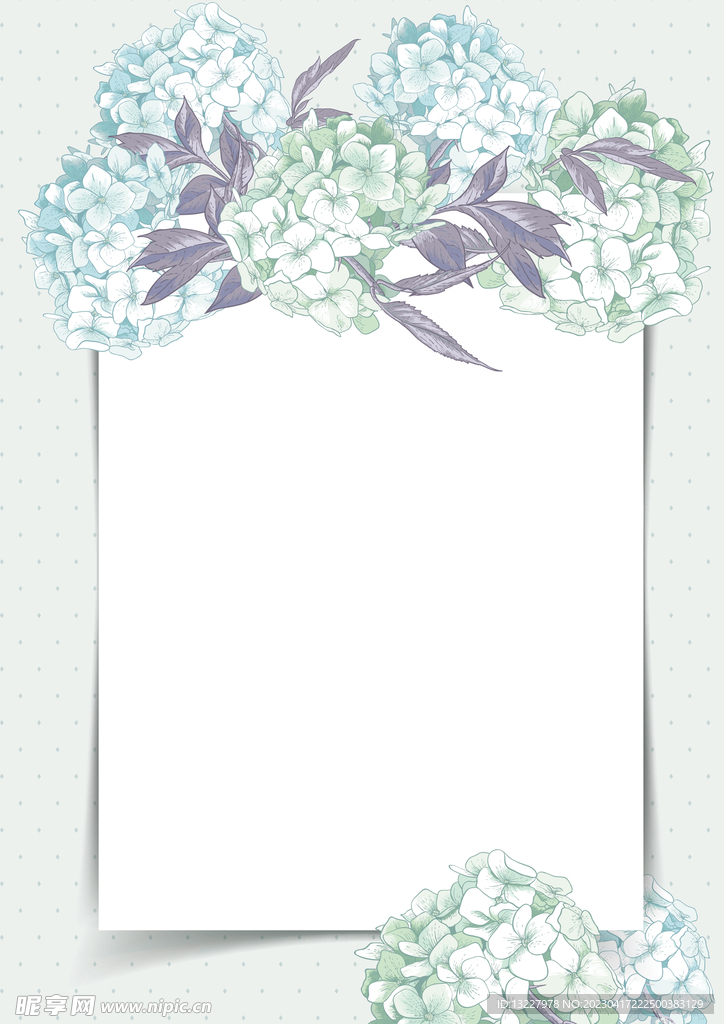 简约小清新植物背景模板