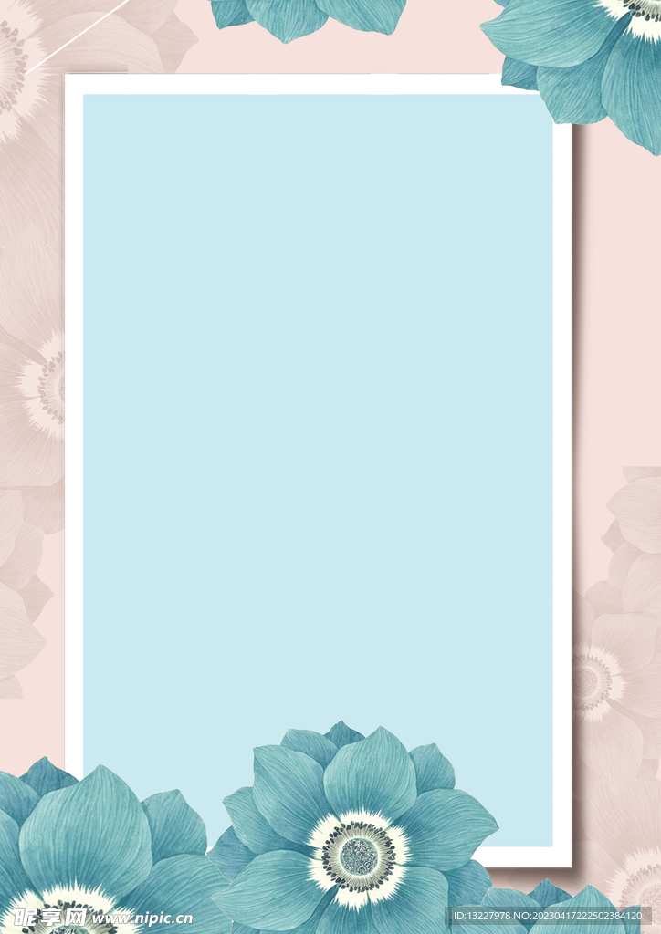 简约小清新植物背景模板