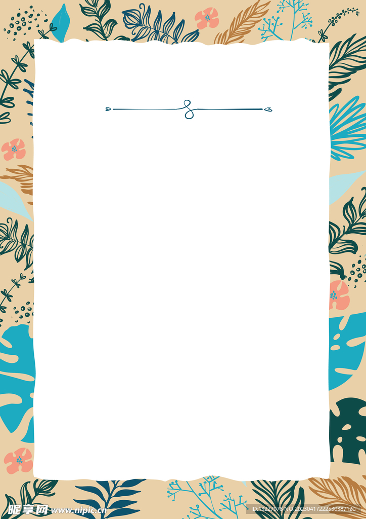 简约小清新植物背景模板