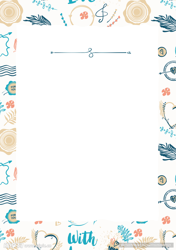 简约小清新植物背景模板