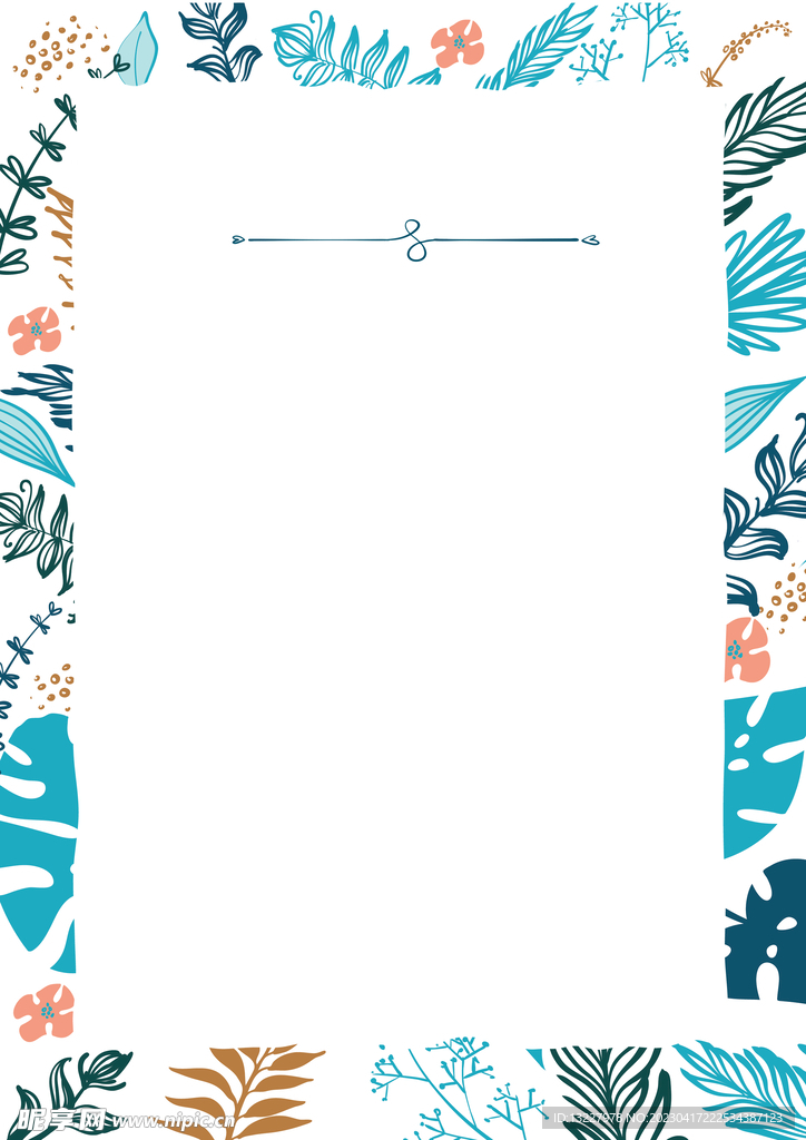 简约小清新植物背景模板