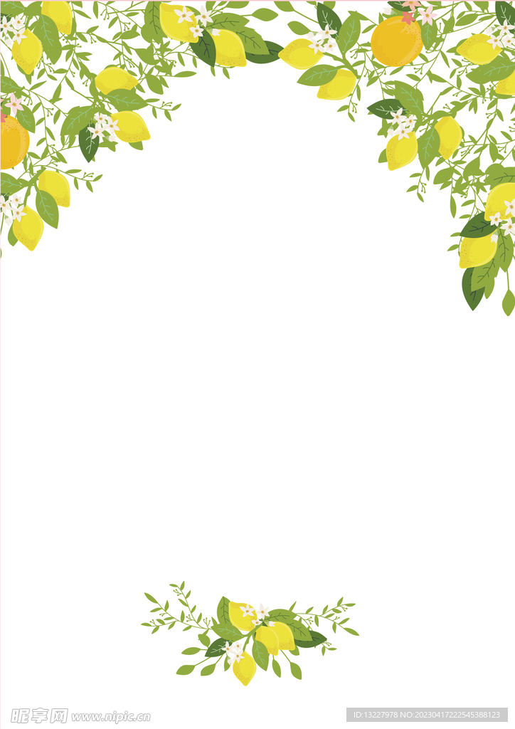 简约小清新植物背景模板