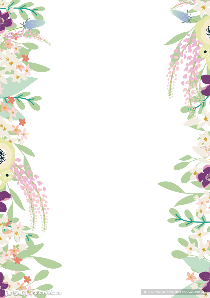 简约小清新植物背景模板