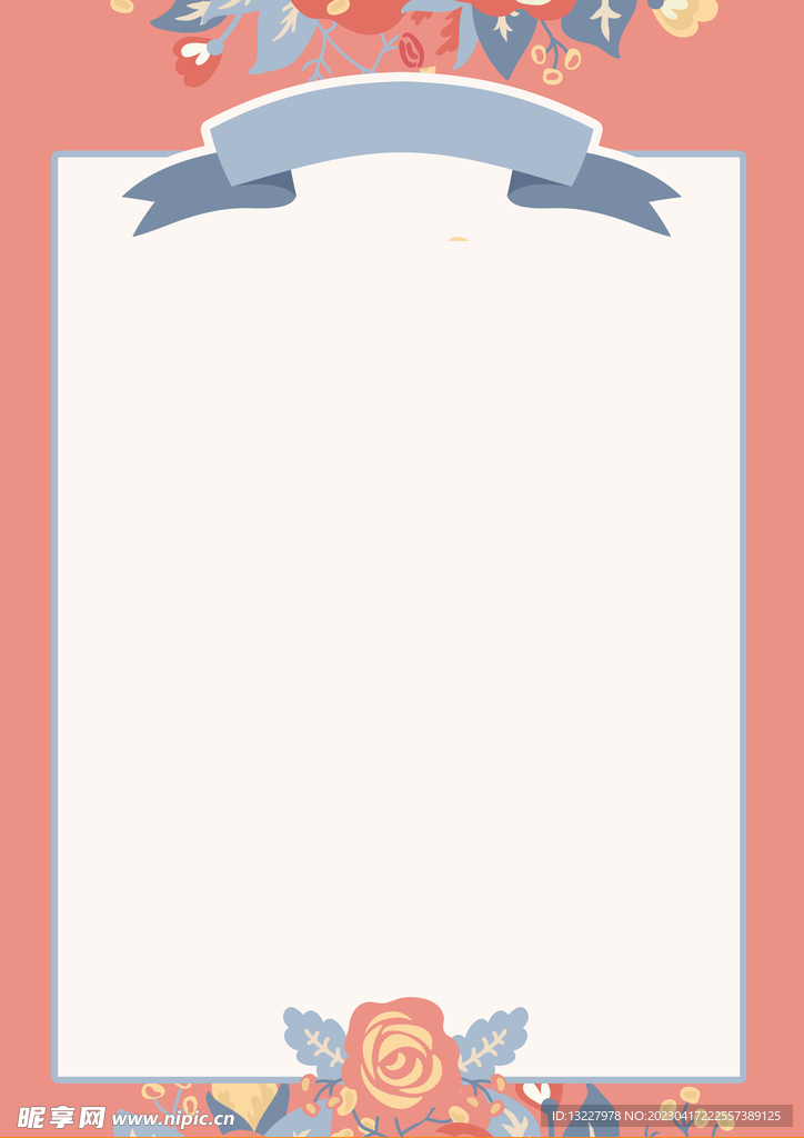 简约小清新植物背景模板